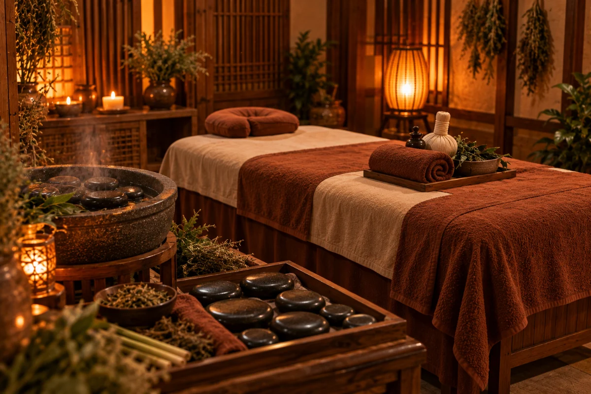 Phòng massage đá nóng – Ngải Hương